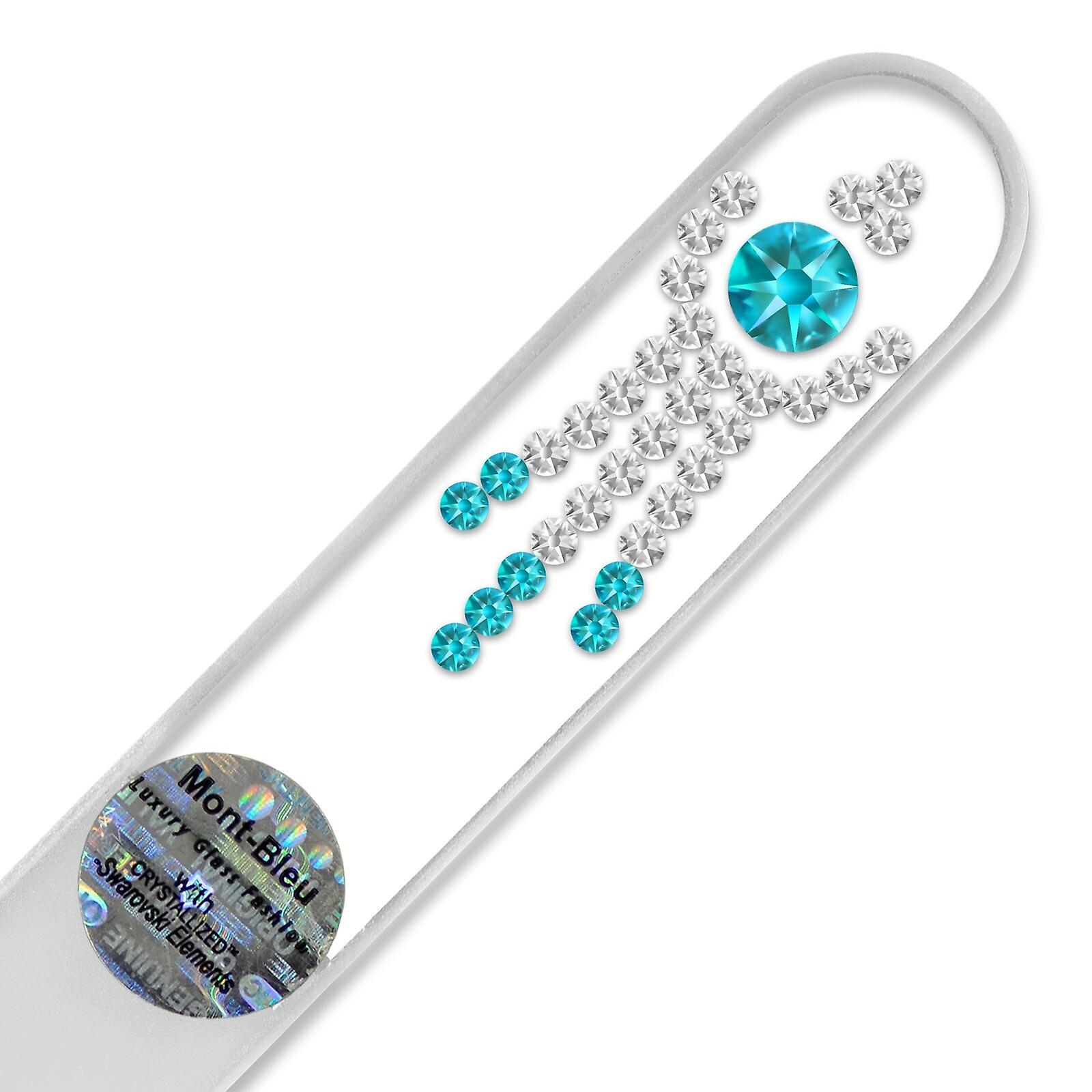 Mont Bleu Ornament Crystal Nail File LE-4 - Blue Zircon - Crystal