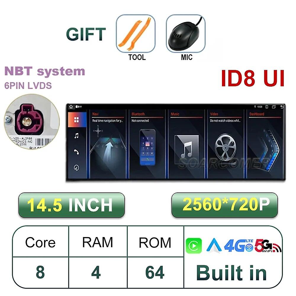 14.5 Car Android Qled Screen For Bmw 3 Series F30 F31 2013-2019 Nbt Evo Multimedia Player Gps Navigation Head Unit Auto Radio