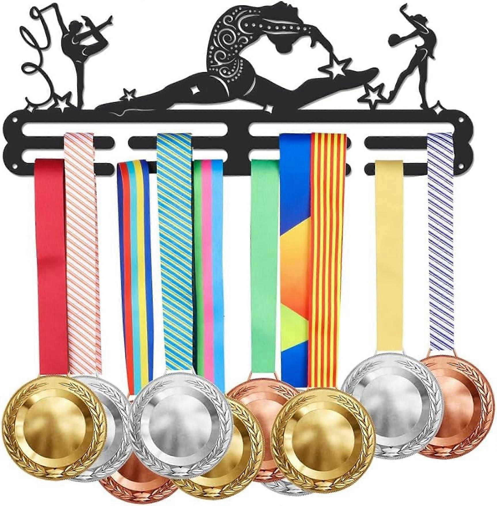 Gymnastics Medal Hanger Display Mandala Design Wall Rack Frame Shelf Awards Ribbon Rhythmic Gymnastics Holder Display Rack Can Withstand 10-15 kg Gift