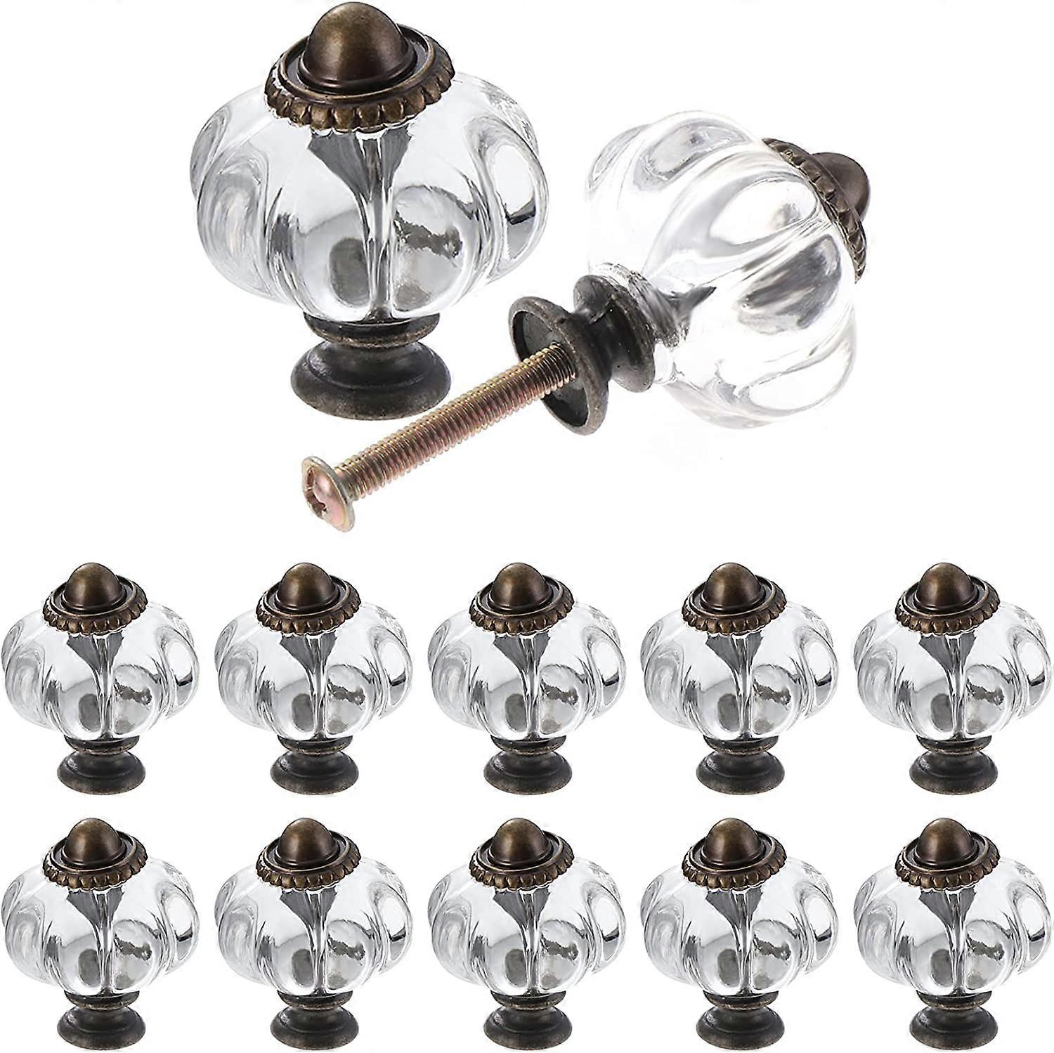 12 Pack Round Chic Pumpkin Shaped Cupboard Knobs for Kitchen Drawer