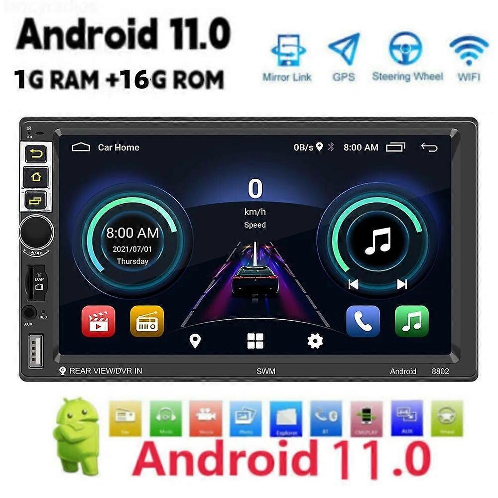 Android 11 1Din Car Radio 7 inch Touch Screen Multimedia Video Player WIFI Bluetooth FM Radio GPS Navigation Car Android Player FN9U2611