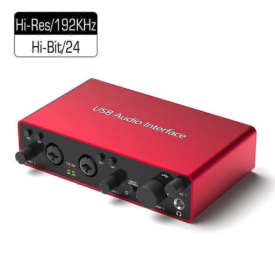 USB Audio Interface Studio External USB Sound Card for XLR Podcast Recording Stream Live Cards