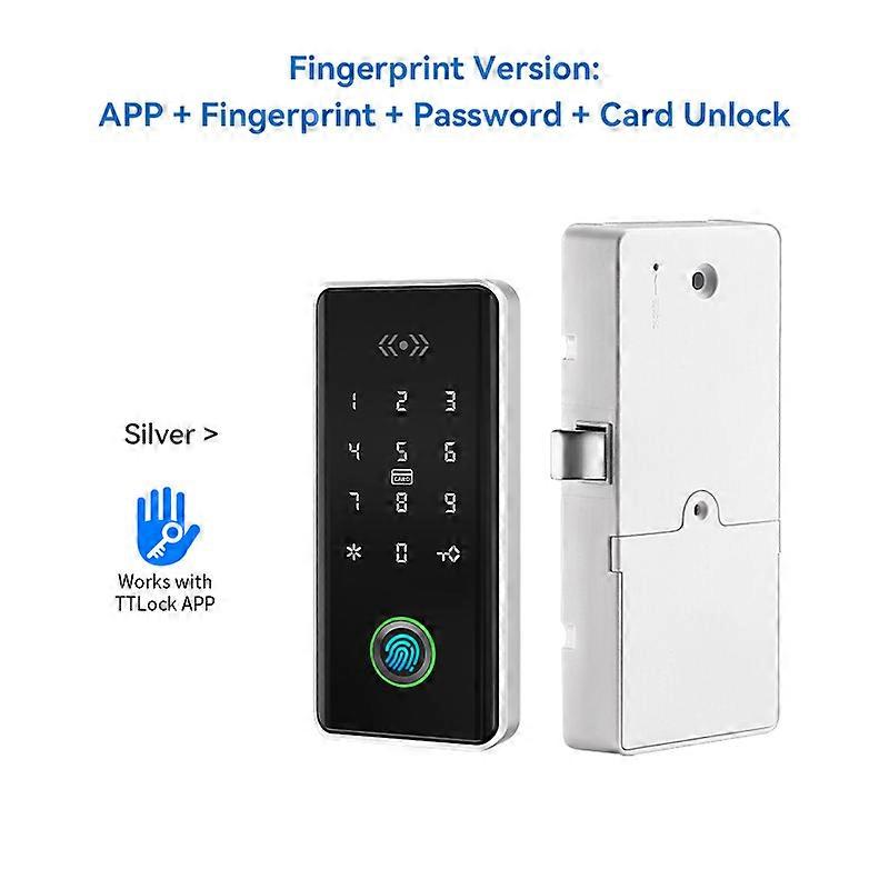 Em179 Ttlock App Remote Control Electronic Fingerprint Smart Magnetic Sensor Rfid Keypad Cabinet Drawer Lock
