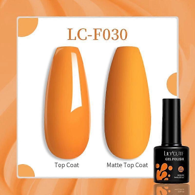 7ml Eggshell Gold Glitter Gel Nail Polish Quail Egg Effect Transparent Top Coat Semi Permanent Soak Off UV GelLC-F030
