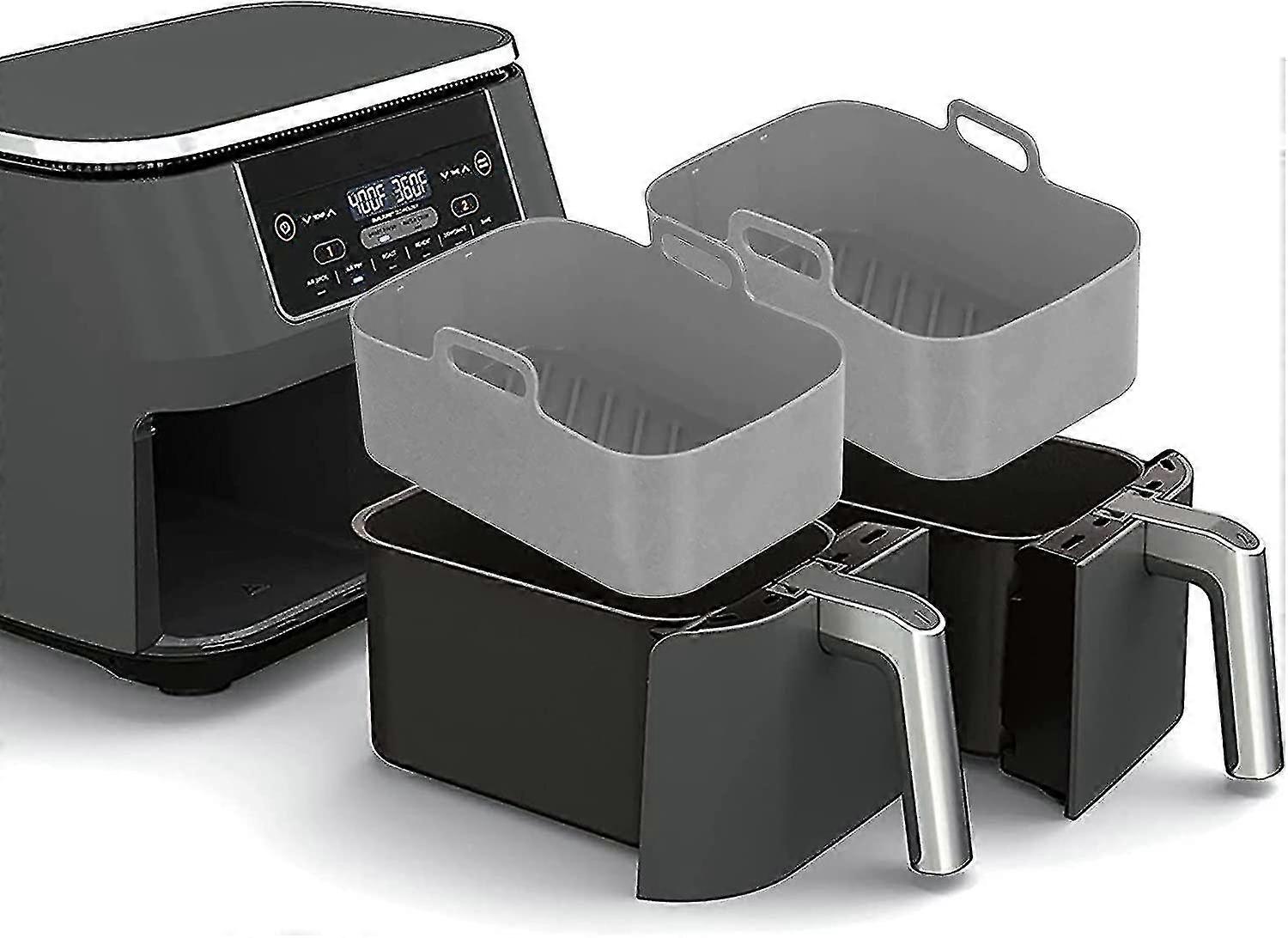 Double Pot Silicone Pot Square Fryer Basket