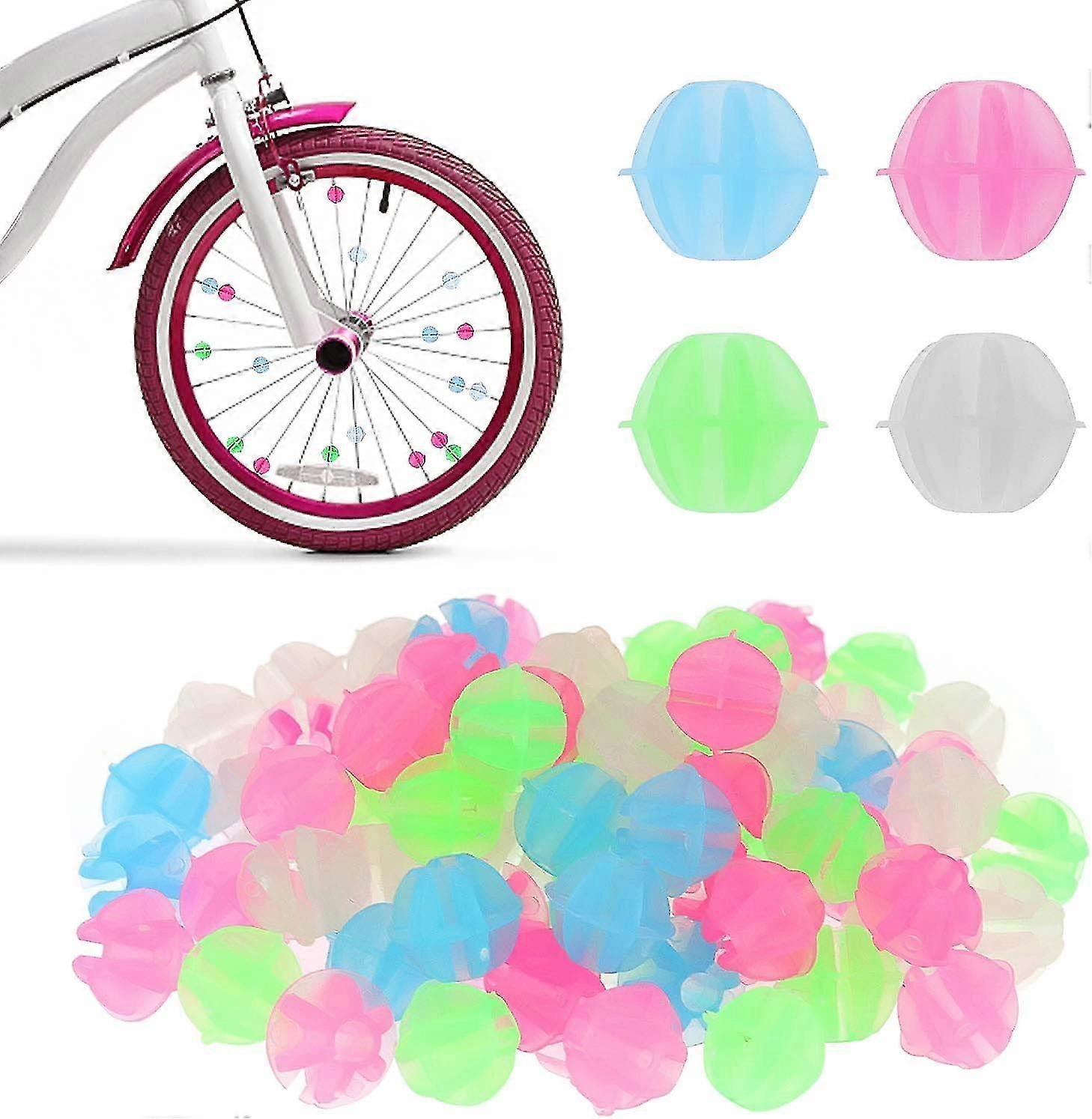 36 Pcs Plastic Spoke Beads for Bicycle Wheels
