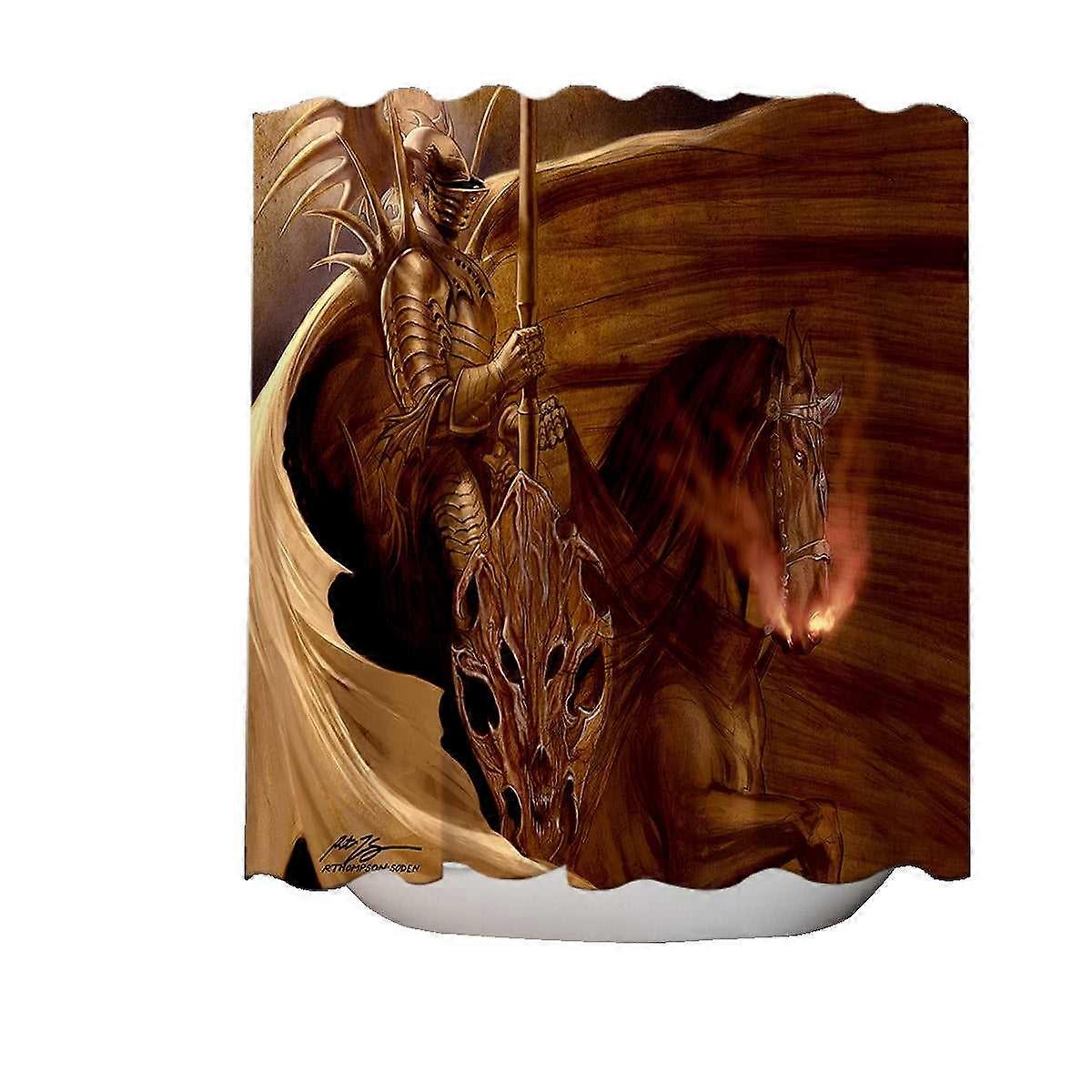 Cool Fantasy Art Unknown Knight Shower Curtain