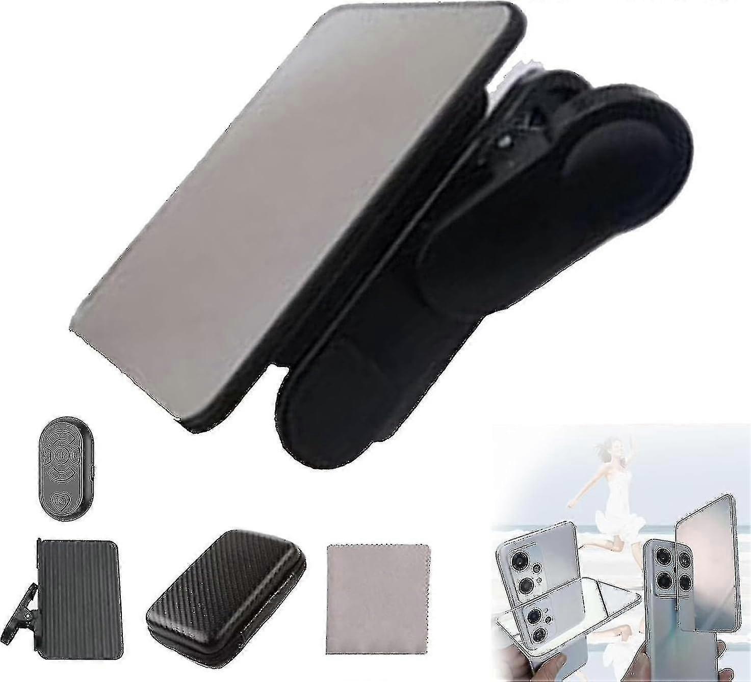 Smartphone Camera Mirror Reflection Clip Kit, Mobile Phone Reflection Camera Clip Selfie Reflector