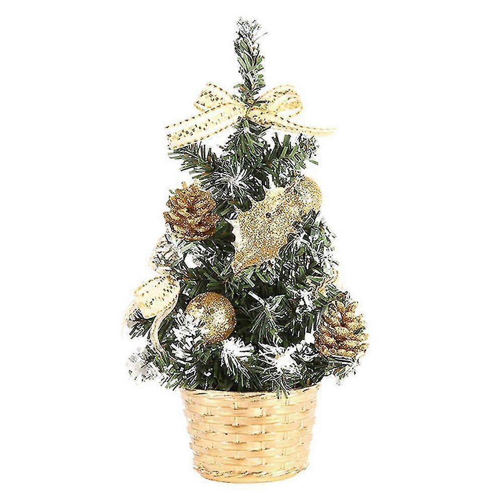 tree small pine mini christmas trees placed desktop home