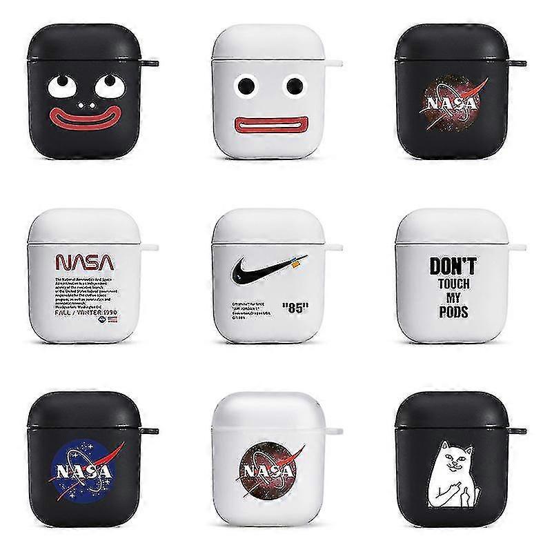 3 Alb compatibil cu Airpods 1 / 2 Generation Casti Nike protector Shell NBA