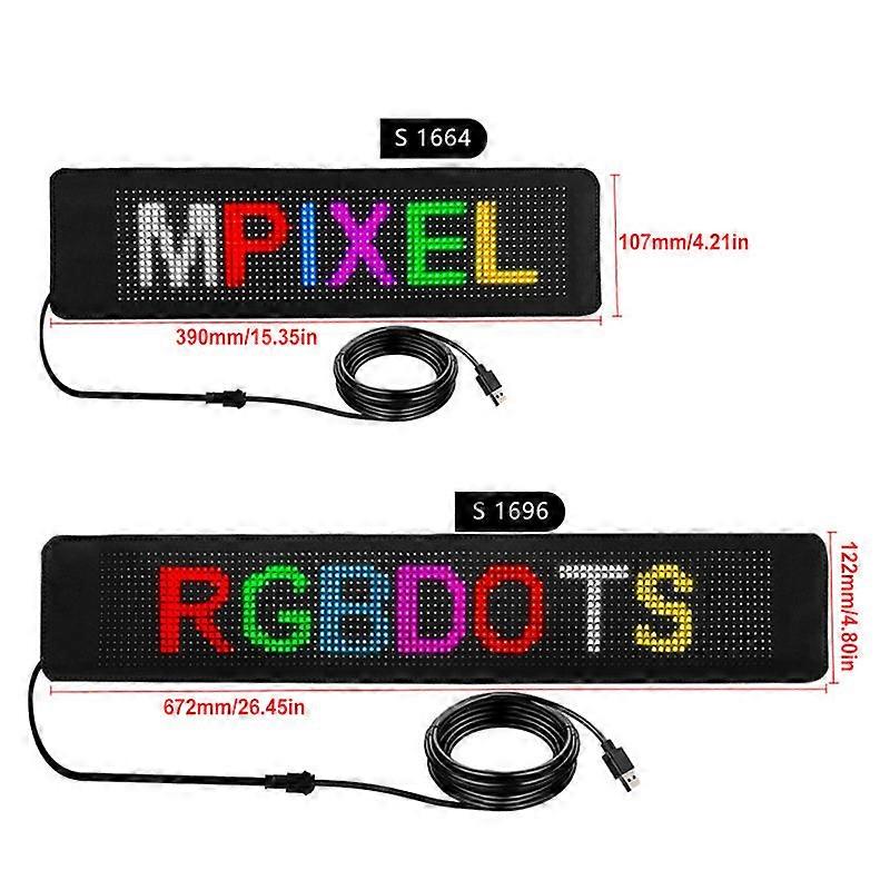 Fully New Bluetooth Name Badge Diy Programmable Scrolg Message Board Mini Led Hd Text Digits Pattern Ad Display