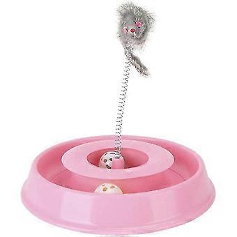 Rolling Cat Toy, Interactive Fun Cat Toys, Cat Toys, Circuit Ball (rosa)