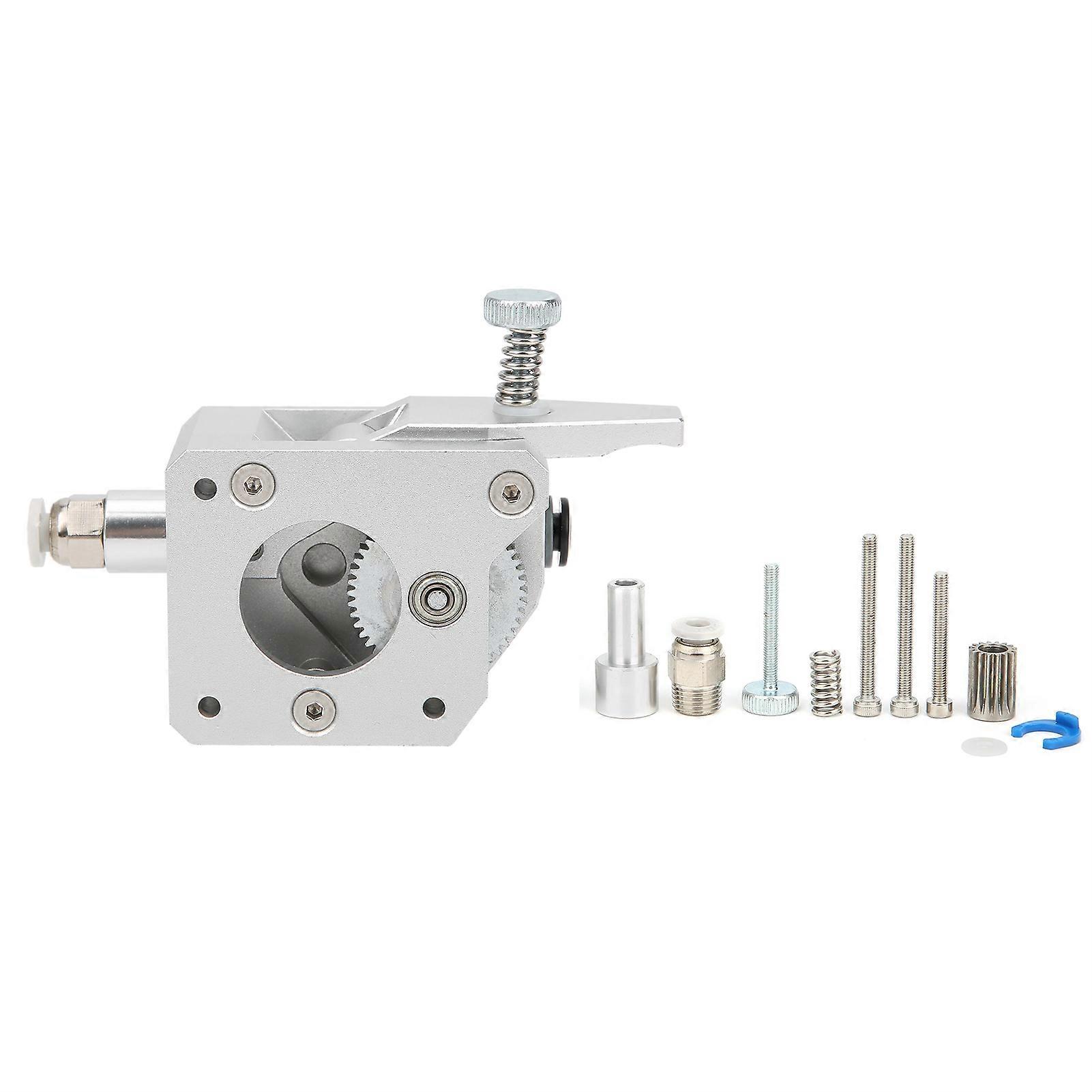 デュアルドライブギアエクストルーダーフルメタルボディ1.75mm3Dプリンター用消耗品(シルバー)メインドロイト