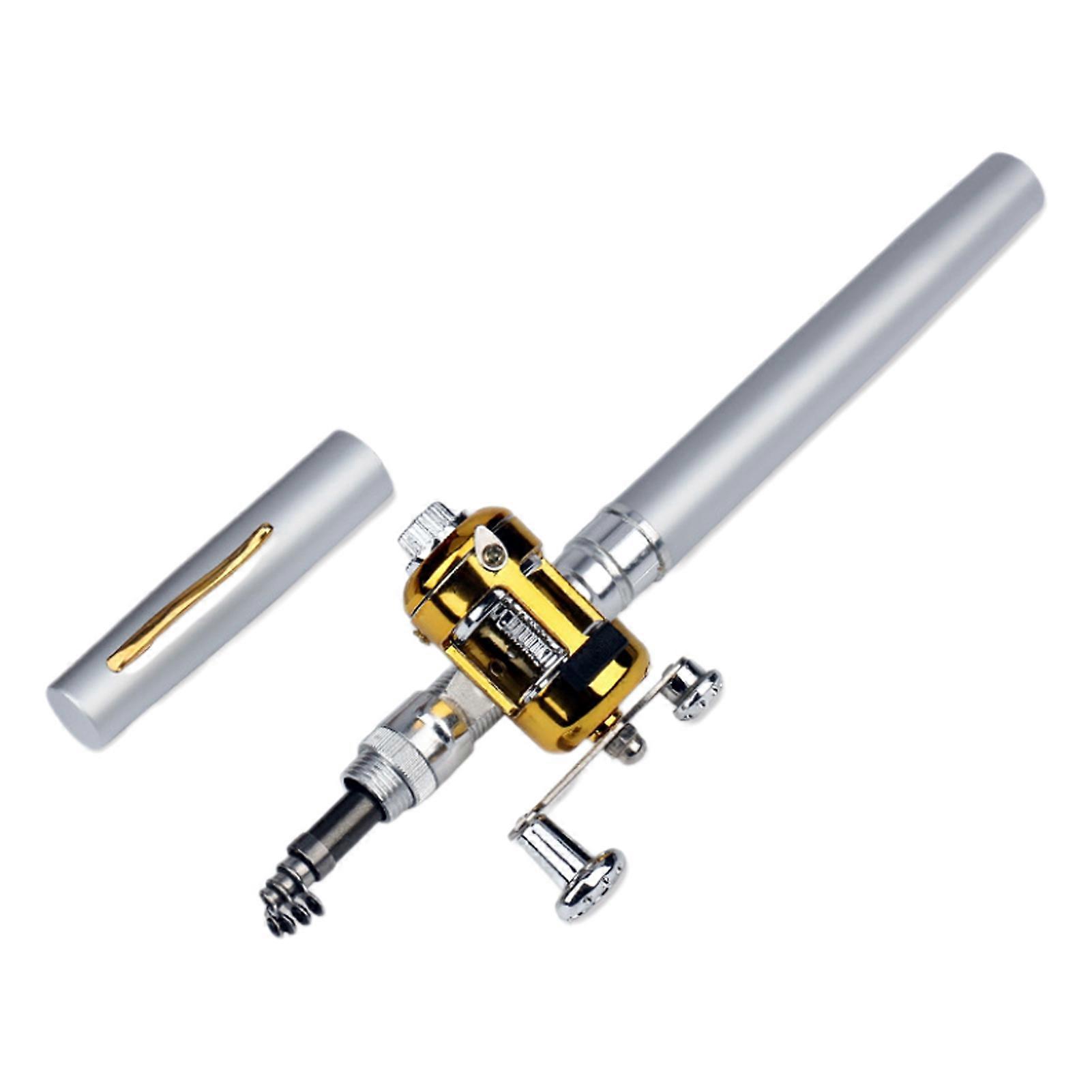1.4/1.6M Pen Fishing Rod with Spinning Reel Heavy Duty Mini Pocket Telescopic Fishing Pole Short River Lake Reservoir Ice Fishing Rod Fishing Accessor