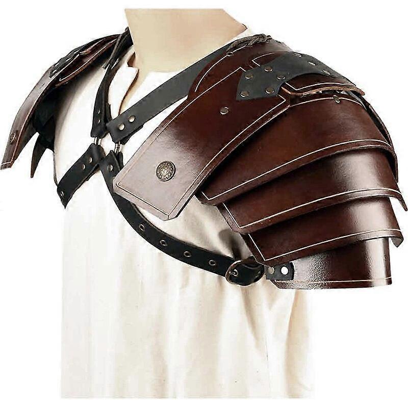 Armures Vintage à Double épaule Réglable En Cuir PU Harnais De Poitrine Bras Garde Cosplay Accessoire De Costume Depaule Medievale Cosplay Ceinture En Cuir Medieval Chevalier Medieval