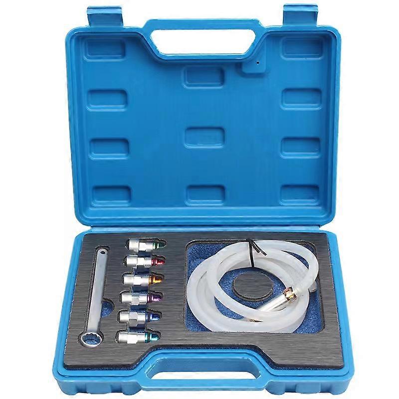 8pc Brake Bleeder Wrenches Bleed Extractor Socket & Check Valve Manual Brake Oil Bleed Hose and Drain Plug Wrench