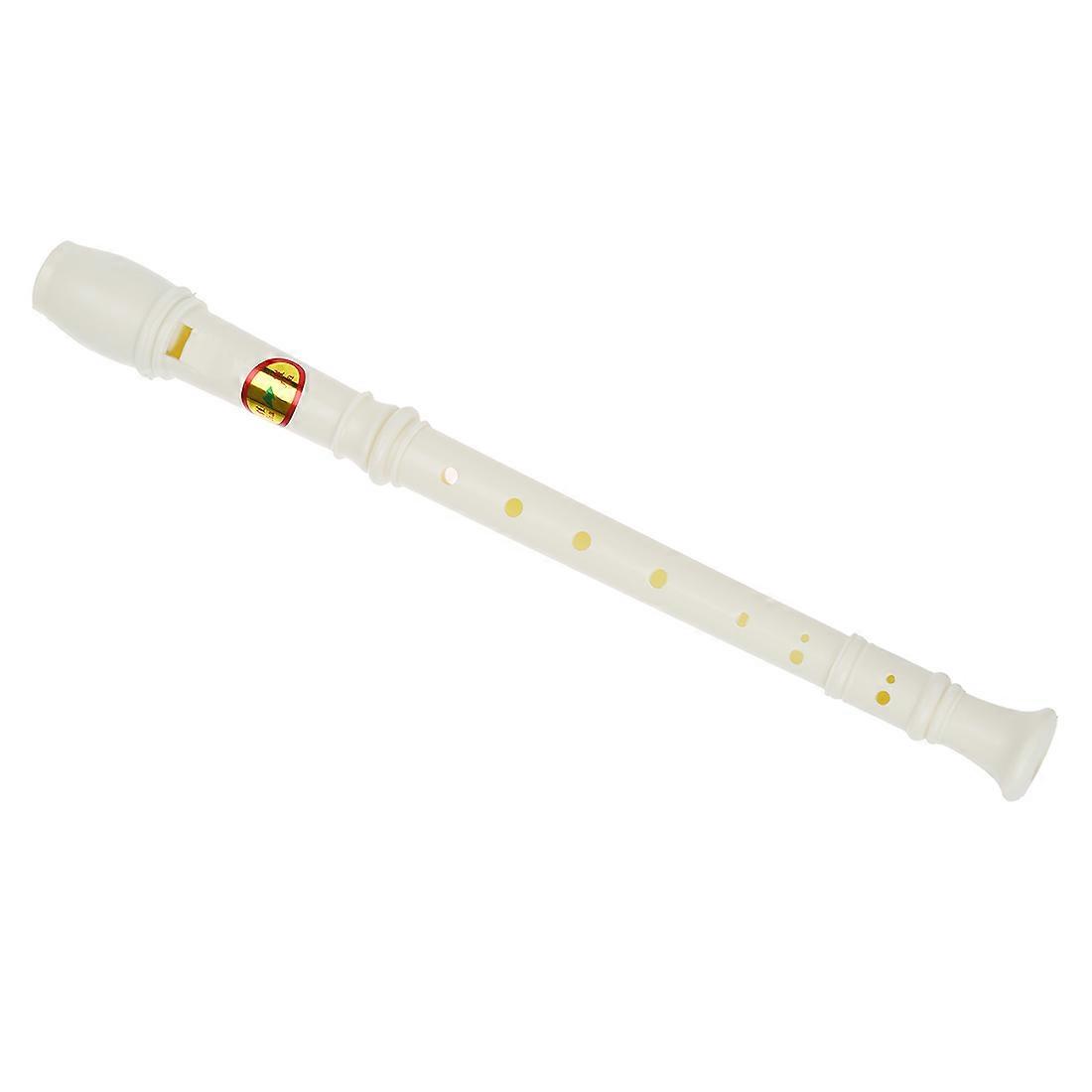 Studenti crema-bianco Plastica 8 Fori flauto Flauto T