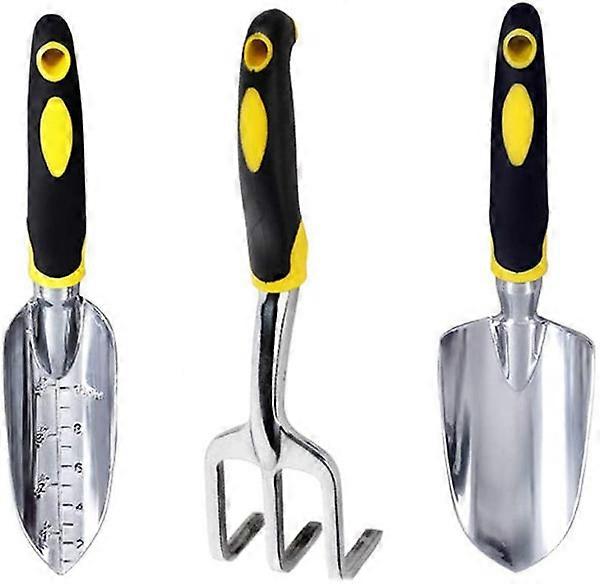 ZK-Garden Tool Set, 3-Pack Garden Hand Shovel Aluminum Alloy Garden Trowel, Trowel, Transplant Trowel and Cultivator Hand Rake Garden Tool Storage wit