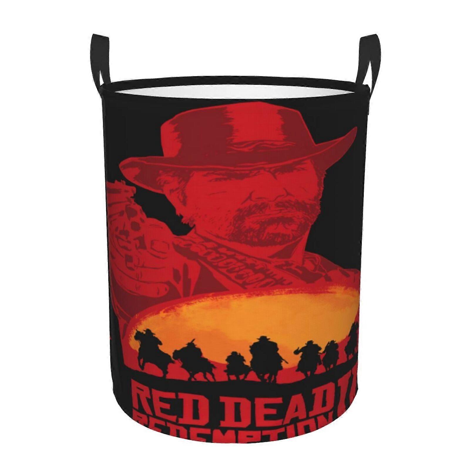 Red Dead Redemption Laundry Basket, Collapsible Laundry Hamper, Dirty Clothes Hamper,Waterproof Clothes Hamper,Foldable -SYS26170