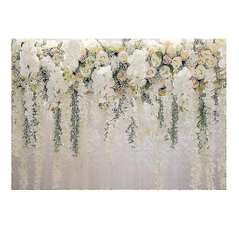 Ghyt Wedding Backdrop Curtain Navarre Flowers Photo Decorations Backdrop Baby Shower Dessert Table Blush Background 220x150cm