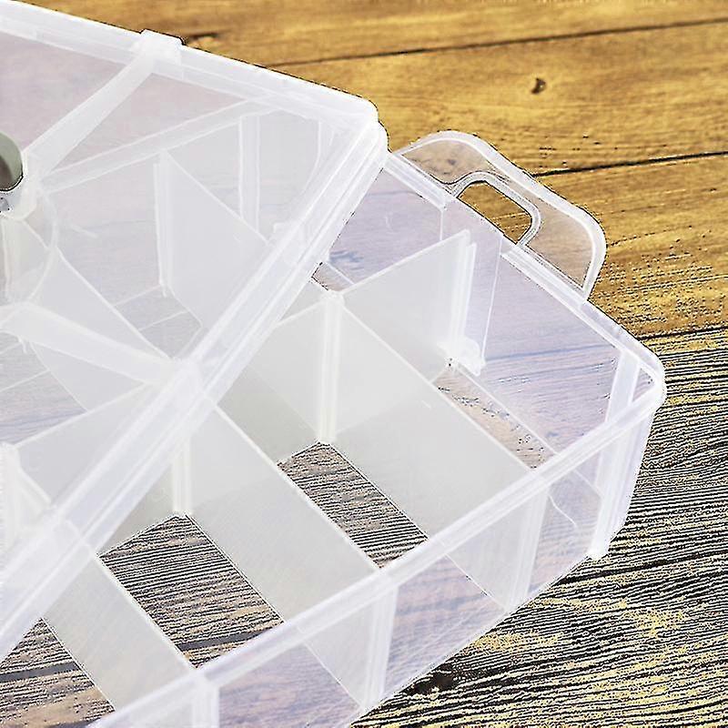 Three-layer Portable Storage Box Plastic Storage Box Transparent Covered Arrangement Box 1 Piece White