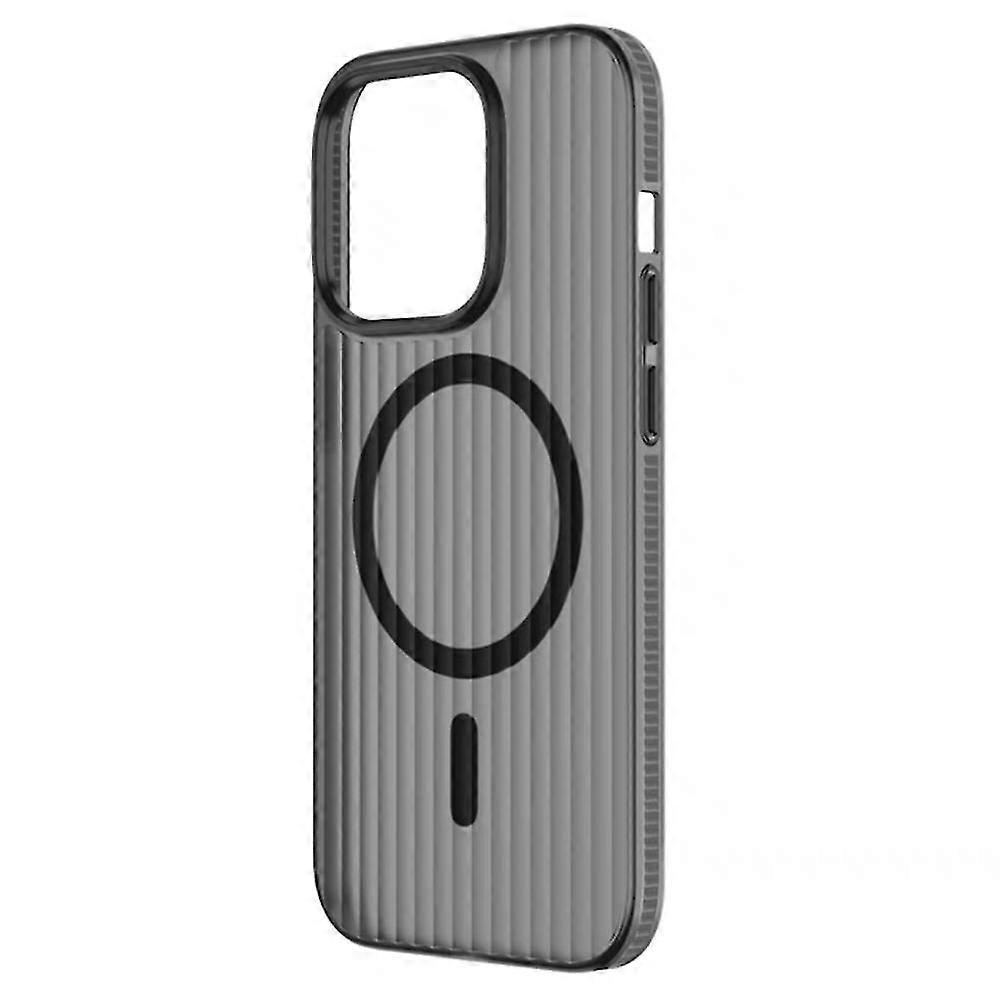 For Iphone 15 Pro Case Corrugated Texture Phone Cover Pc Shell Compatible With Magsafe