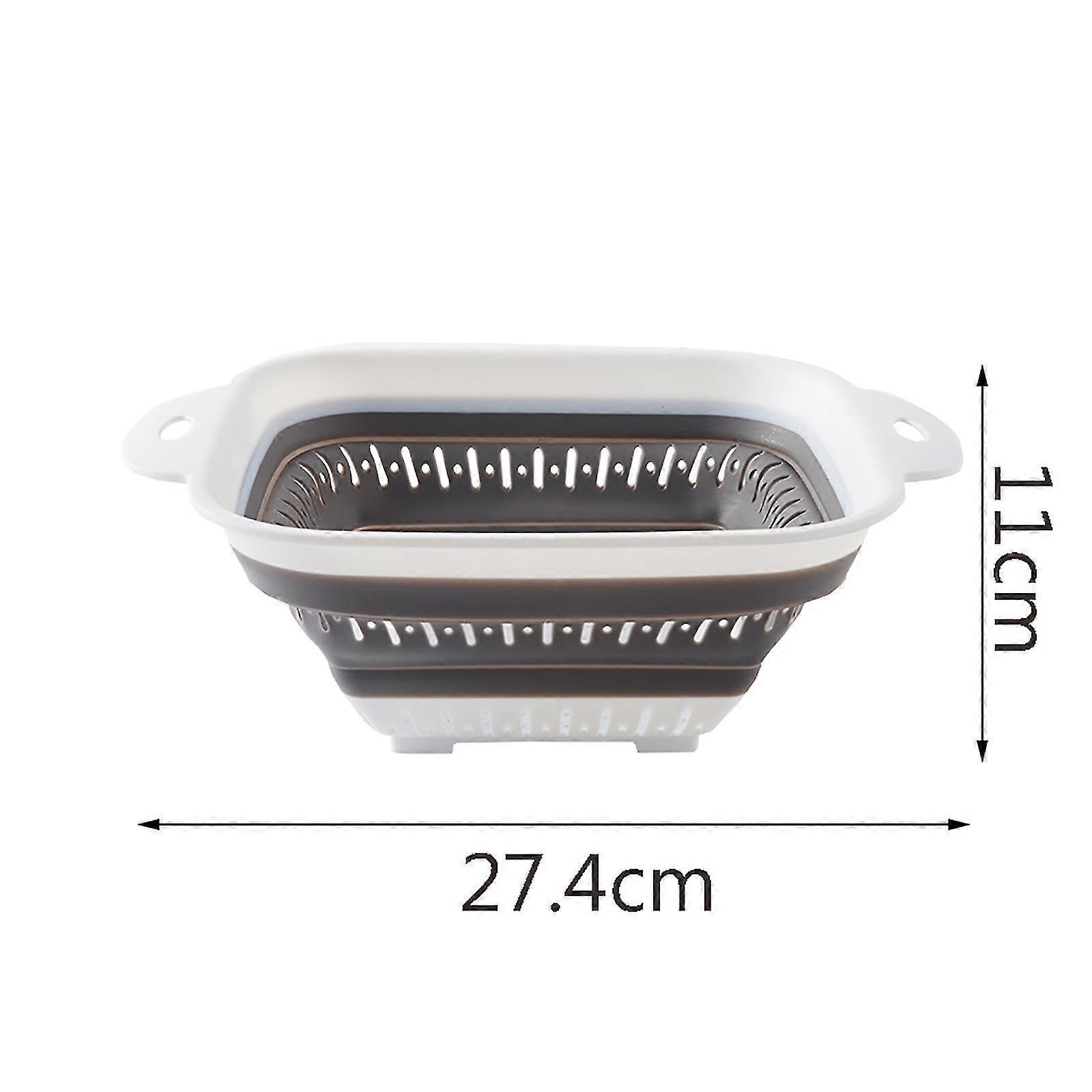 Collapsible Colander Strainer With Plastic Handles   Foldable Storage Basket