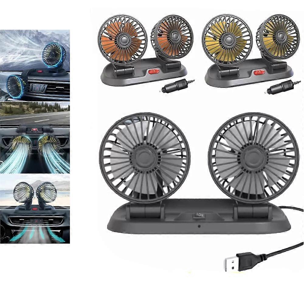 مروحة سيارة تبريد مزدوجة حديثا Presencte ، مروحة تبريد محمولة مطورة للمركبة