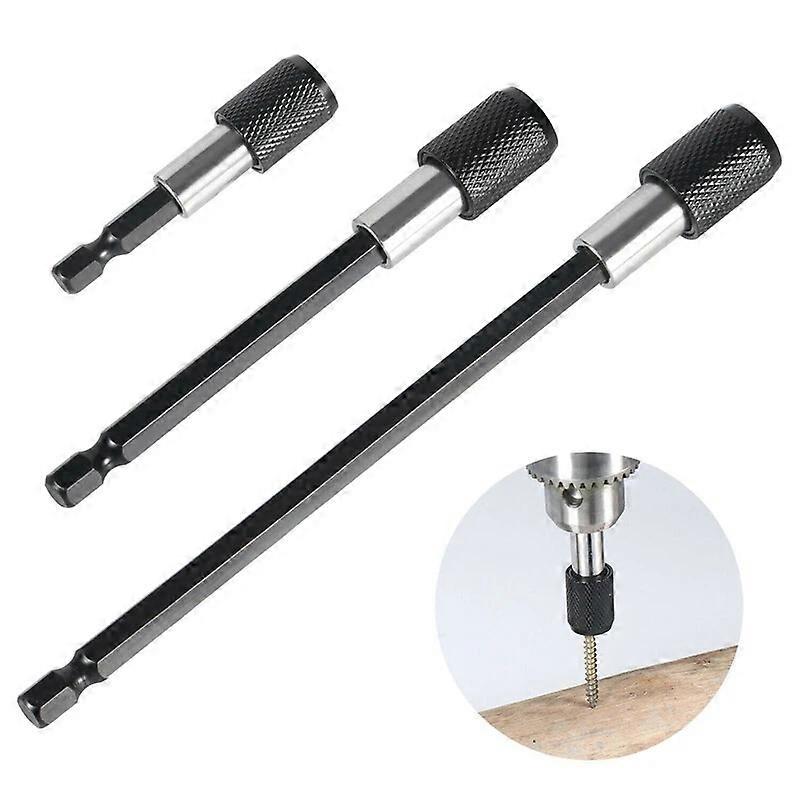 2 Pcs 1/4 Inch Hex Shank Quick Release Bar Socket Screwdriver Bit Holder, Magnetic Extension Chuck Adapter Set