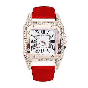 Women Watches Bracelet Set Flowers Ladies Bracelet Watch Casual Leather Quartz