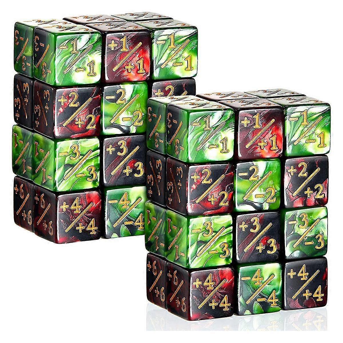 48 Pieces Counters D6 Square Loyalty Counter Compatible With ,,card Gaming Accessory