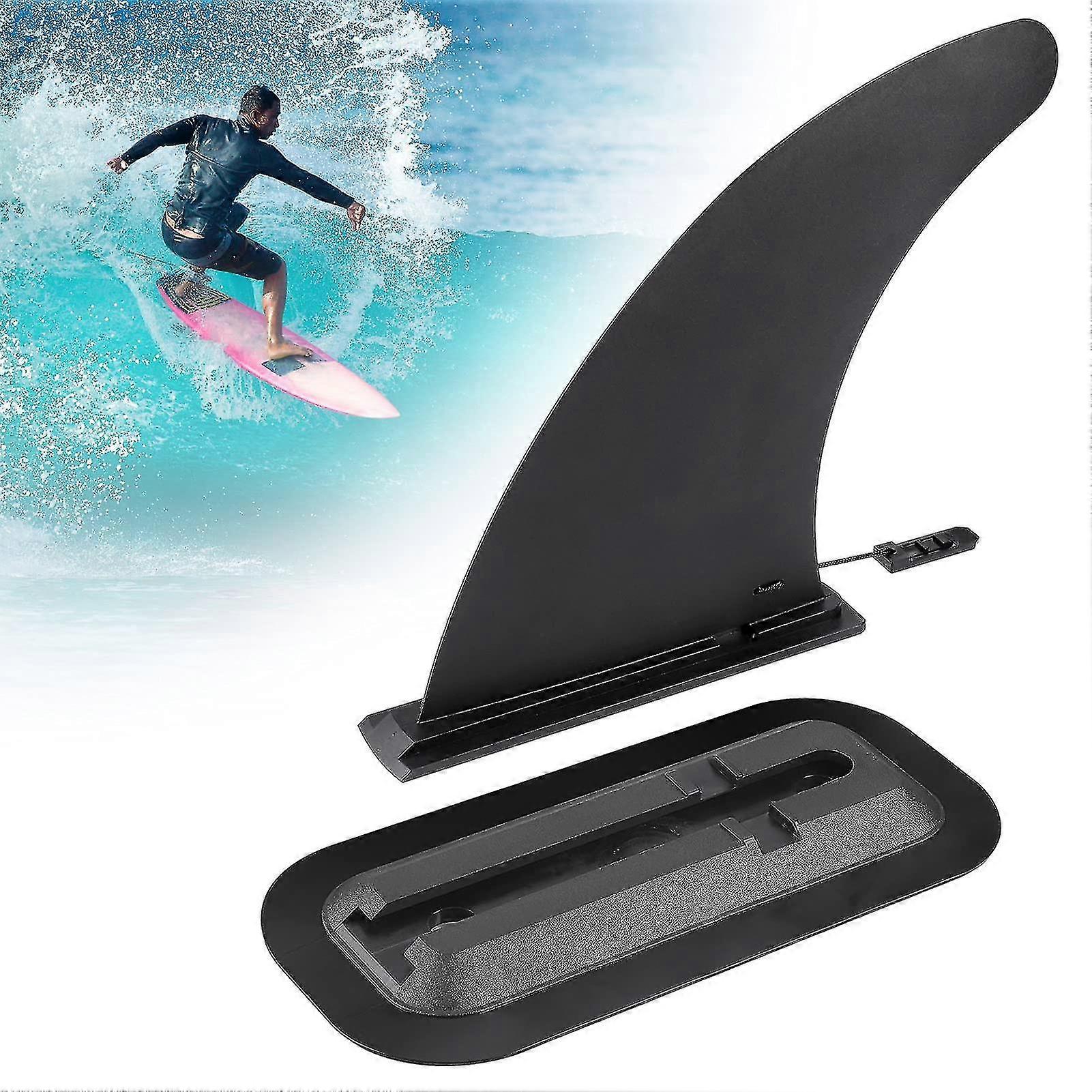 8 Inch Removable Universal Surfboard Sup Fin With Fin Base, Detachable Center Fin Stand Up Paddle Board