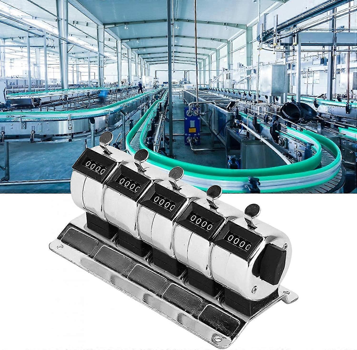 Manual Tally Counter, Mechanical Tally Counter Manual Metal Ratchet, Mechanical Metal Counter 4 Digits, Applicable To Airport People And Factory Stati
