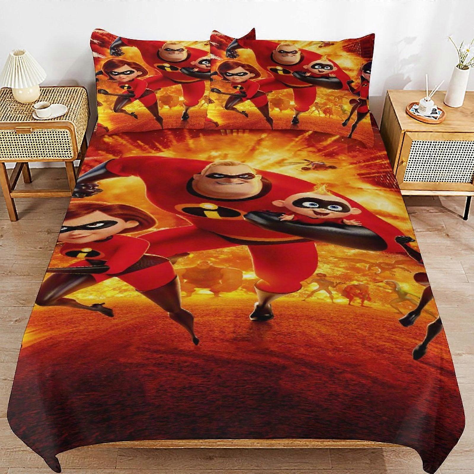 v6640 Lakan Sängkläder Superhjältarna tecknade sängkläder set Ultra mjuk hudvänlig påslakan 3 delar, söt täcke täcke sängset för pojkar Gir
