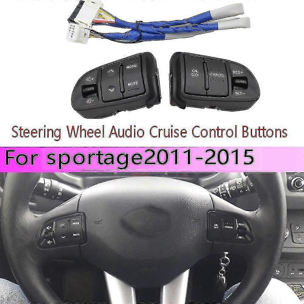Multi Function Steering Wheel Audio Cruise Control Buttons Compatible With Sportage11-15 With Backlight Button