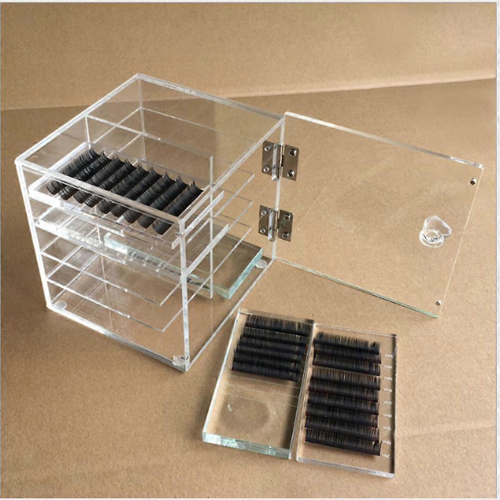 Acrylic 10layer False Eyelash Lash Storage Case Organizer Makeup Glue Pallet