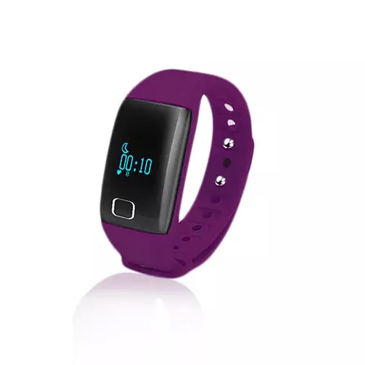 BaS-TeK T1 Waterproof Fitness Tracker - Purple