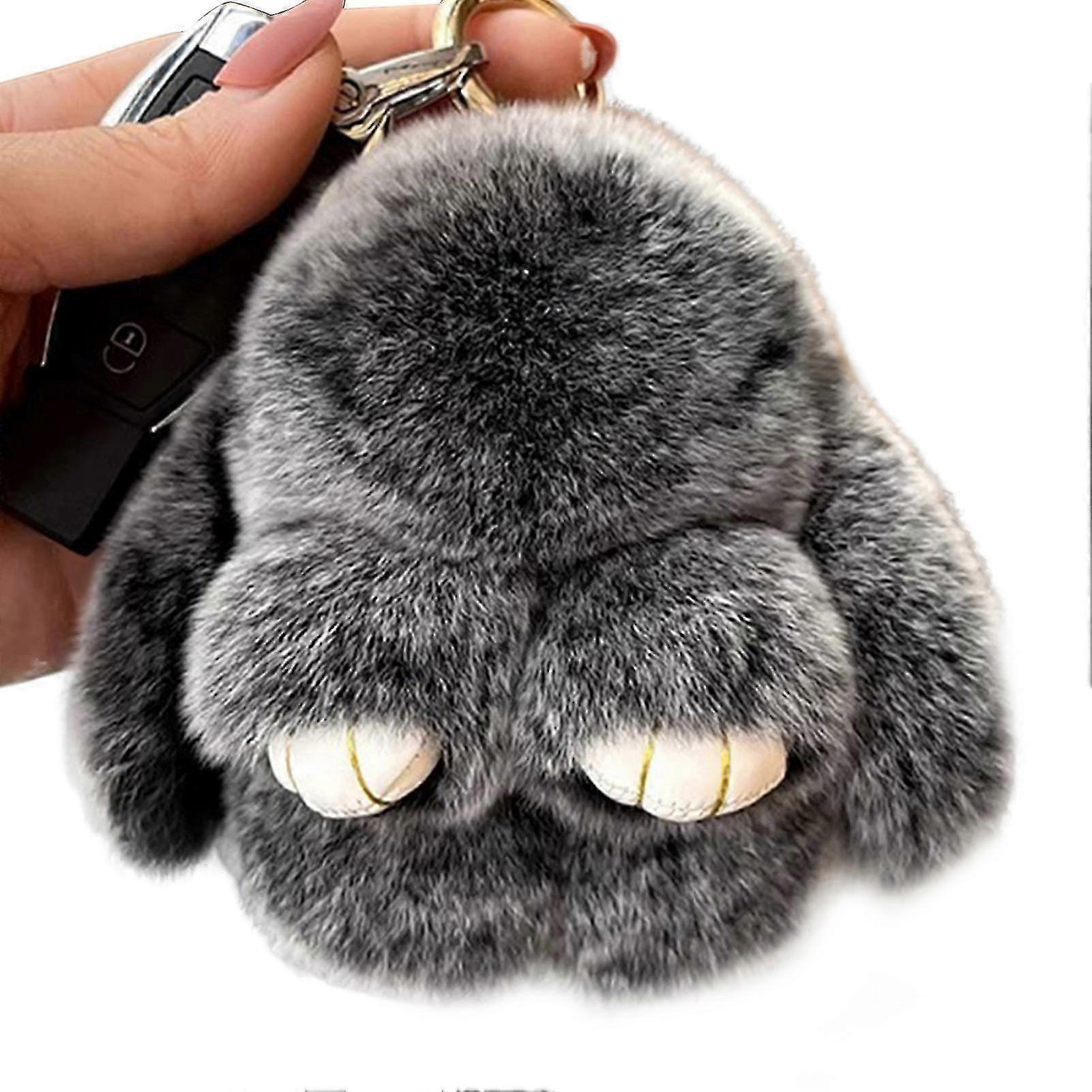 Hand-made Soft Bunny PomPom Charm Adorable Plush Doll Pendant Fashion Backpack Handbag Hanging Ornament