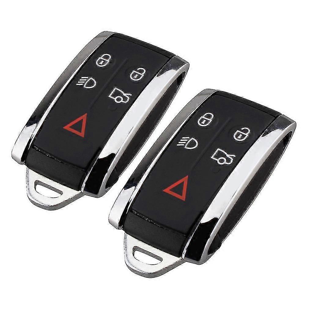2pcs New Jaguar X Type S Xkr Xf Xk 5 Button Remote Smart Key Fob Case Shell