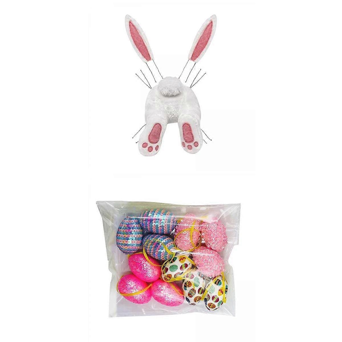 Easter Decor Wreath Kit Bunny with Easter Hanging Egg DIY Garland  pink