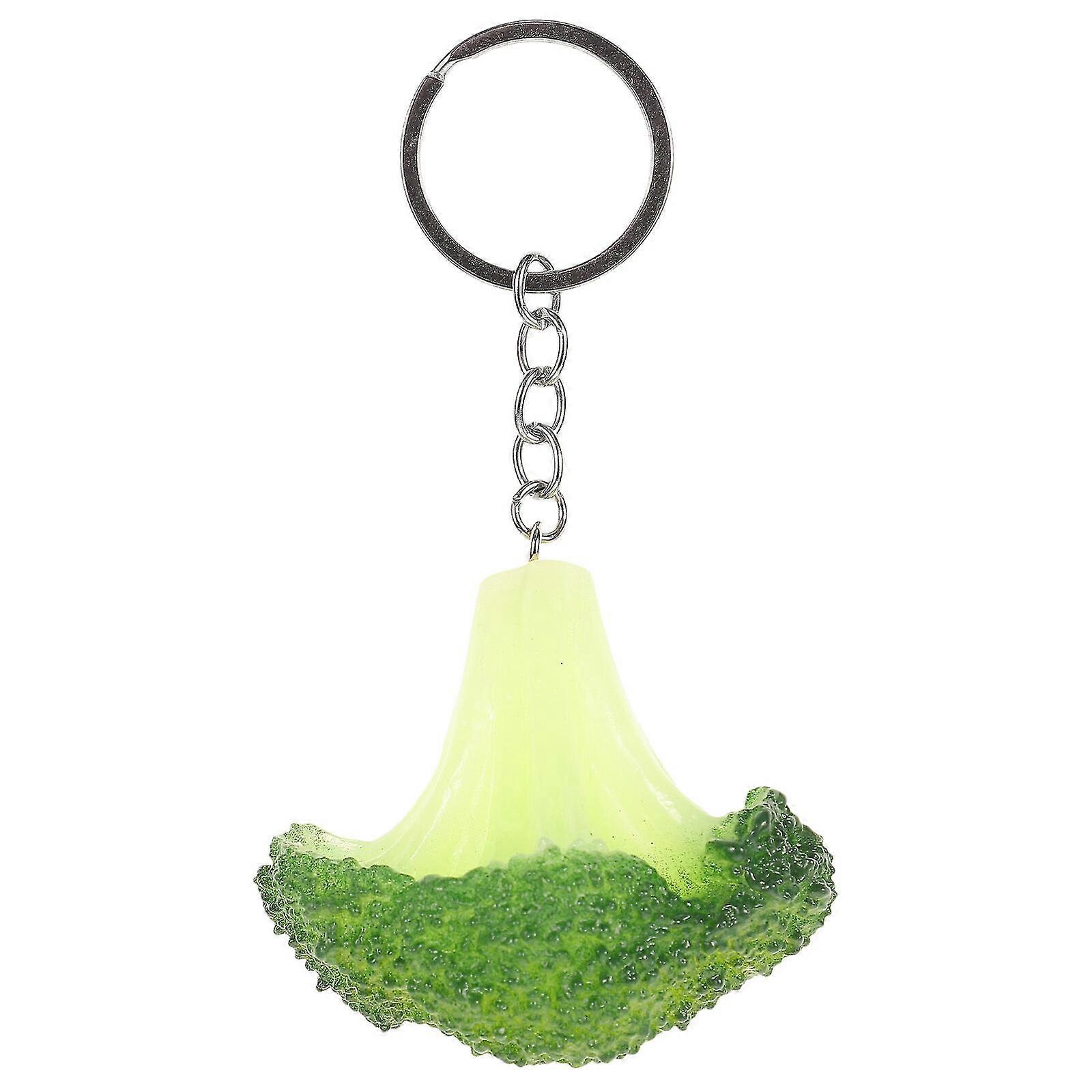 Adorable Broccoli Model Keychain Bag Hanging Decor Creative Key Pendant