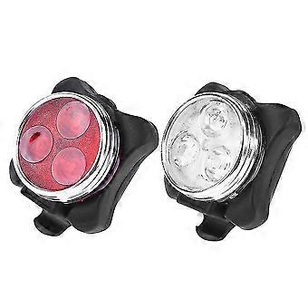 Bicycle Light Mountain Bike Riding Cob Warning Tail Light Set Usb Charging Front Light + Tail Light Accessori per la guida