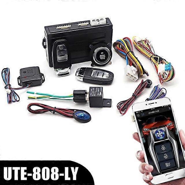 One-button Start Push Systems Remote Start Kit Universal Car Start Stop Keyless Entry System Smartphone Control