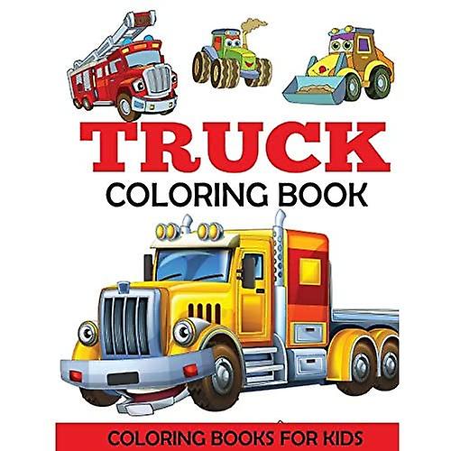 Truck Coloring Book Kids Coloring Book with Monster Trucks, Fire