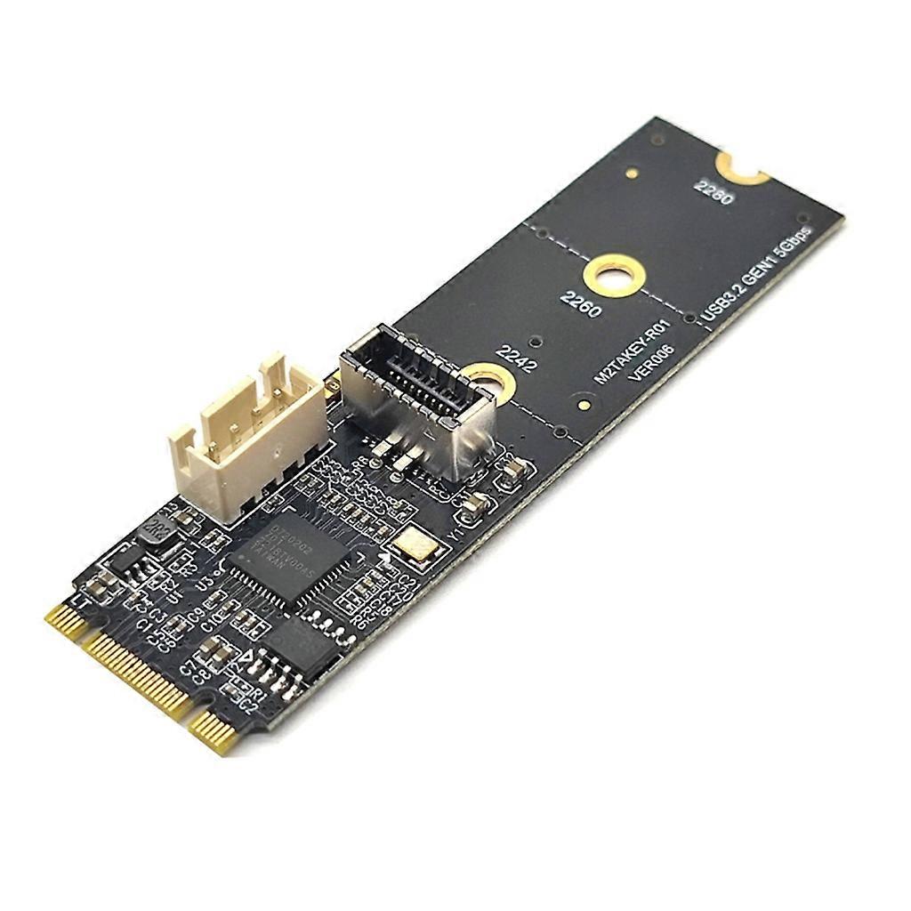 M2 to USB3.2 Gen1 19Pin Adapter Card M2 NVME to Type-C Front Type-E Converter