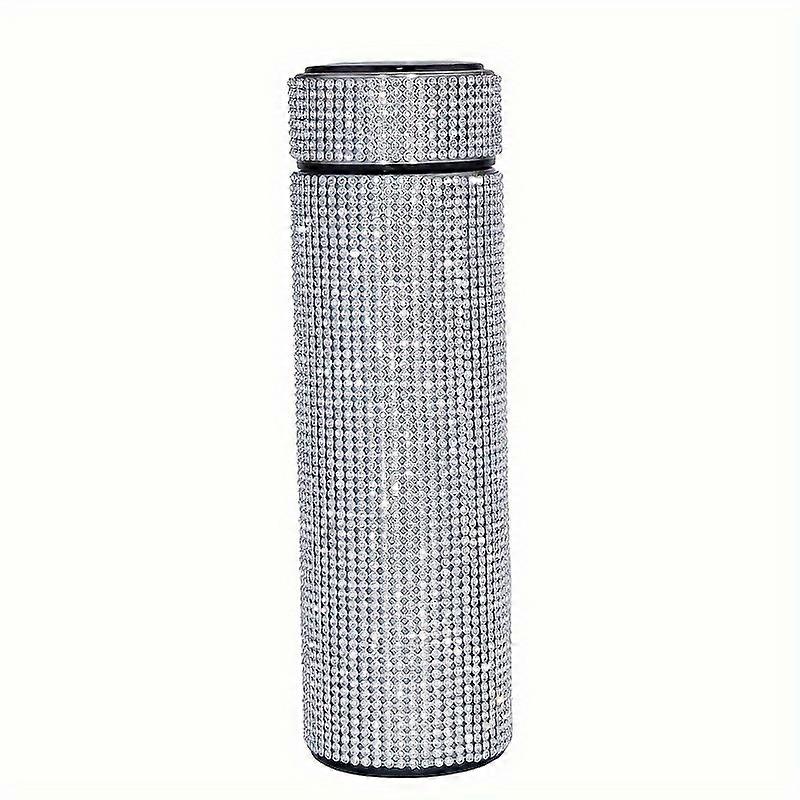 1 pz Pallone sottovuoto con borchie scintillanti - 16 once / 480 ml, isolato in acciaio inossidabile a doppia parete - Tazza da viaggio a prova di perdite per bevande calde e fredde, perfetta per tutti.