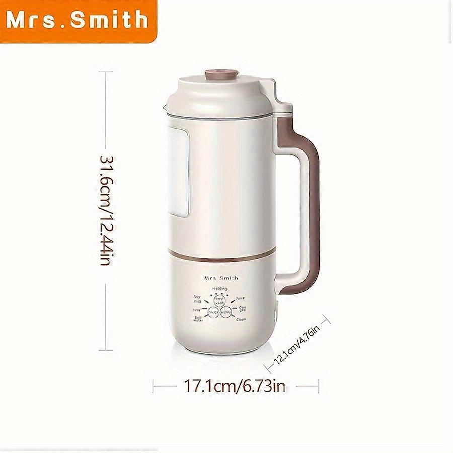 Mrs Smith 1000ml High-Speed Soy Milk & Juice Maker - Self-Cleaning, Compact, US Plug, Perfect for Healthy Home Beverages