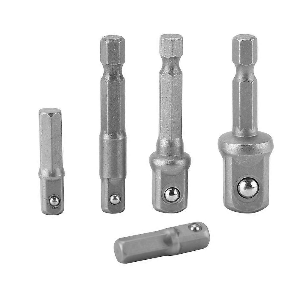 Hex Shank to Square Head Socket Bit Adapters 5 Pack - 50mm+25mm+30mm bits