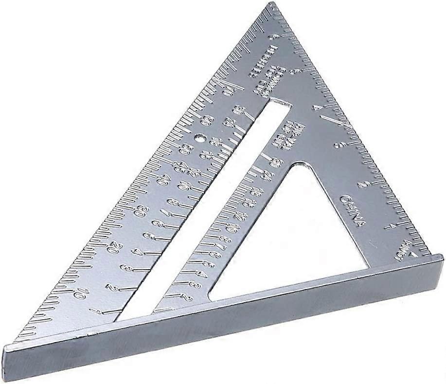7-inch aluminum alloy square ruler, inch angle stop, protractor for high-precision measurement