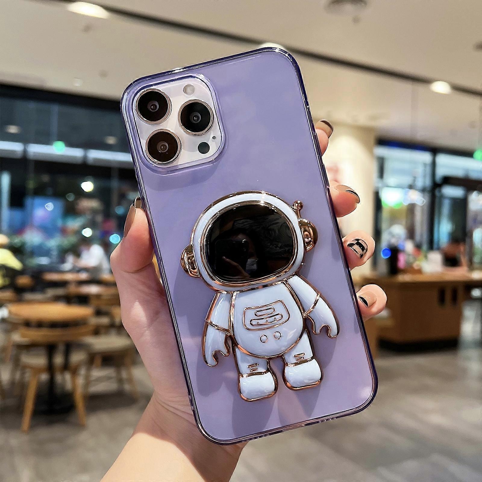 Plating Astronaut Holder Case For iPhone 13 Pro Max